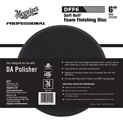 Immagine di MEGUIAR&#039;S DFF5 6&quot; da Foam Finishing Disc, Tampone per rotorbitali Finitura, 152 mm