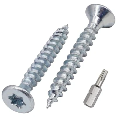 Immagine di SKIR&#039;CO (50 pz) viti per legno in acciaio zincato 4,0 x 30 mm, testa Torx, svasata, truciolare, completamente filettate
