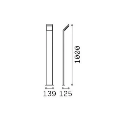 Immagine di Ideallux Ideal Lux Lampione a LED Style bianco altezza 100 cm alluminio 3.000 K