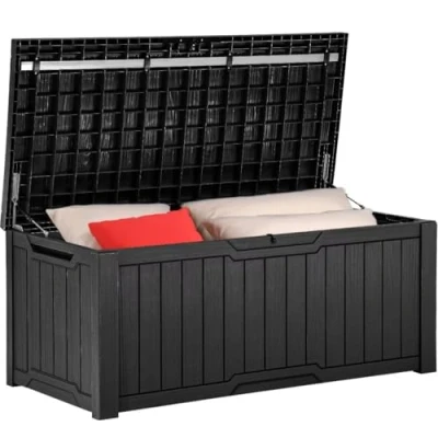 Immagine di YITAHOME Baule da Giardino 450L per Esterni, Grande Esterno in Resina Patio Forniture, Cuscini