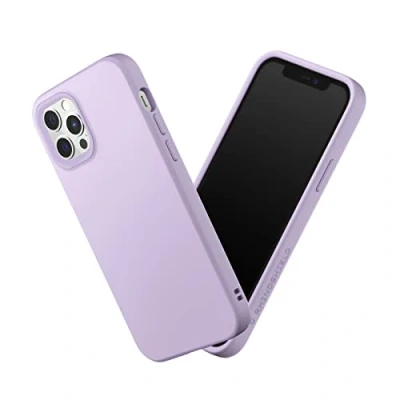 Immagine di RhinoShield Case Compatible with iPhone 12/12 Pro SolidSuit Shock Absorbent Slim Design Protective Cover Premium Matte Finish 3.5M/11ft Drop Protection Changeable Camera Rings Violet
