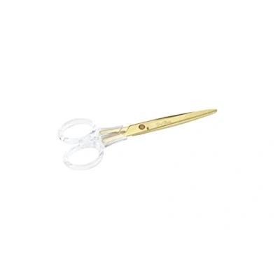 Immagine di Dany Marcus forbici 17 cm, oro con manico in acrilico trasparente, multiuso
