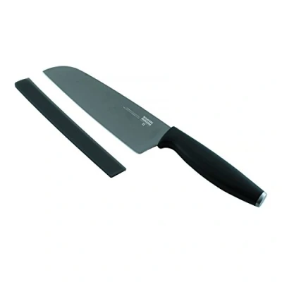 Immagine di KUHN RIKON 26583 Colori Titanium Coltello Santoku da Cucina Cucina, plastica, Grafite, 28 x 4.5 2.5 cm