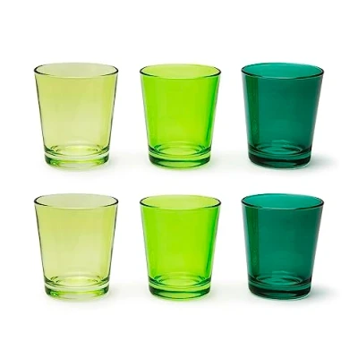 Immagine di Excelsa Portofino Set 6 Bicchieri, Scala di Verde, 30 Cl., Vetro Soffiato