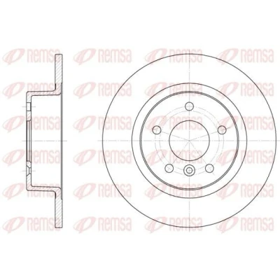 Immagine di REMSA 6506.00 Disco freno Assale posteriore 304, 304 12,6 5 pieno LAND ROVER: Discovery 2, Range Rover 3, 2