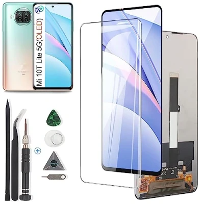 Immagine di RongZy Schermo LCD Display per Xiaomi Mi 10T Lite 5G M2007J17G + Touch Screen Assemblea Sostituzione di Vetro Digitalizzatore con Strumenti(Nero)