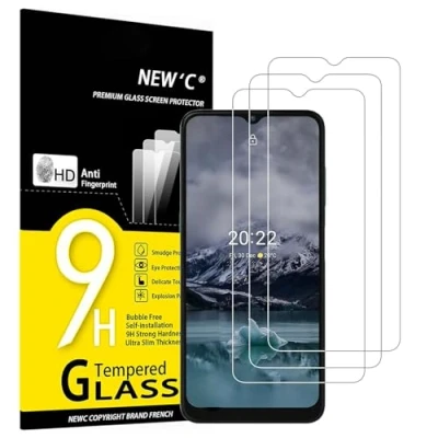 Immagine di NEW&#039;C 3 Pezzi, Vetro Temperato per Nokia G11, Pellicola Prottetiva, Senza Bolle, Durezza 9H, 0,33mm Ultra Trasparente, Resistente.