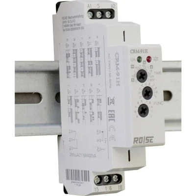 Immagine di Rose LM CRM 91H/UNI Relè temporizzato Multifunzionale 230 V/AC 1 pz. Intervallo di tempo: 0.1 s 10 gg scambio