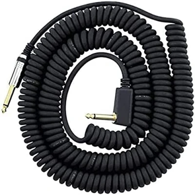 Immagine di Vox VCC090BL Cavo audio, stile retrò, con custodia a rete nera, 9 m