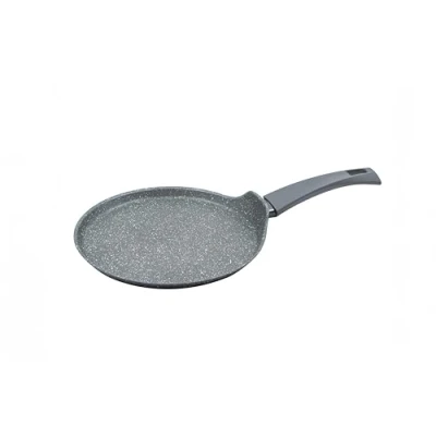 Immagine di Zanetti DURAPIETRA Crepiera 20 cm in Alluminio, Padella Antiaderente Per Crepes Forgiata ad Alto Spessore, Effetto Pietra e Manico Soft Touch, Ogni Piano Cottura Incluso l&#039;Induzione