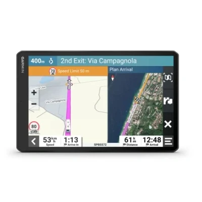Immagine di Garmin Camper 1095 MT D, Navigatore GPS per e Caravan, Infotraffico DAB, Display da 10&quot;, Mappa Europa, Navigazione in base a dimensioni