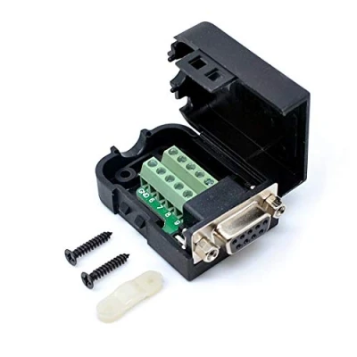 Immagine di Oiyagai Adattatore Femmina DB9 RS232 D SUB per Porta Seriale 9 Pin, Modulo Segnale Terminale COB con Custodia (Femmina Dadi)