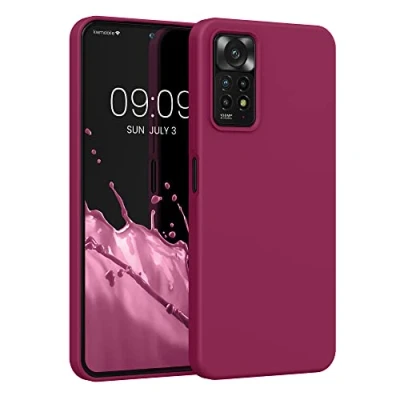 Immagine di kwmobile Cover per Xiaomi Redmi Note 11 Pro / (5G) 12 (4G) Custodia Back Case Smartphone in Silicone TPU Protezione Gommata fucsia matt