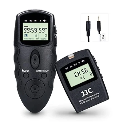 Immagine di Telecomando senza fili JJC cavo di scatto con Intervalometro Timer per Fujifilm Fuji X100VI X T4 T3 T1 Pro2 H1 X100V E2 T30 T20 T10 T100 X100T GFX100S GFX100 GFX50S