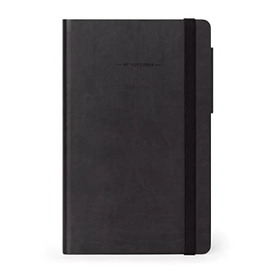 Immagine di Legami Taccuino a Righe Medium, in Carta certificata FSC®, Avorio 90 g/m², 192 Pagine, Copertina morbida, Chiusura ad Elastico, 13x21 cm, Colore Black, MYNOT0165