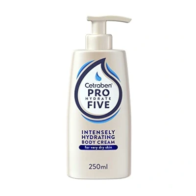 Immagine di Pro Hydrate Five Crema Corpo Intensamente Idratante 250 ml con Ceramidi e Vitamina B5, Perfetta per Pelli Secche, Vegan Friendly, Cruelty Free