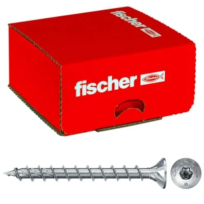 Immagine di Fischer Power Fast II 670456 Viti per truciolare 6 mm 60 Interno Esagonale rotondo, multidentato, TX, Torx, Impronta T Acciaio galvanizzato zinco
