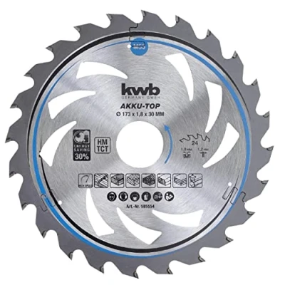 Immagine di kwb 585554 Lama circolare in metallo duro 173 x 30 1.2 mm Numero di denti: 24 1 pz.