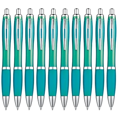 Immagine di Libetui Confezione da 10 penne a sfera con impugnatura antiscivolo, colore turchese