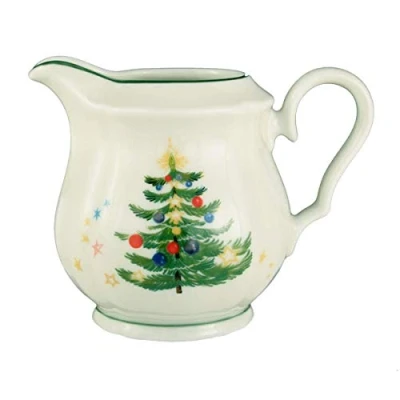 Immagine di Seltmann Weiden &quot;Marieluise Weihnachten Bricco per Latte, in Porcellana Dura, 11,1 x 7,7 8,6 cm, 0,18 l, Colore: Verde/Multicolore