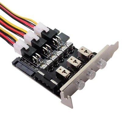 Immagine di chenyang 3 SATA HDD SSD Disco Rigido Interruttore di Alimentazione Selettore Modulo Sistema Controllo con Staffa a Basso Profilo 80mm