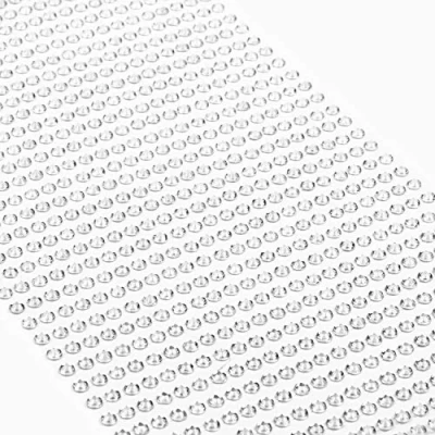 Immagine di Movoja strass argentati rotondi 1200 pezzi 3 mm autoadesivi per decorare e fai da te, pietre incollare, decorative colore argento