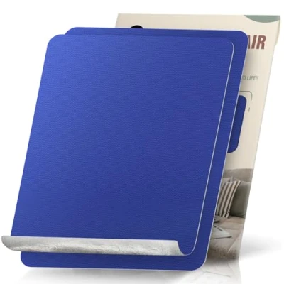 Immagine di Toppe autoadesive in tessuto, 23 x 28 cm, 2 pezzi, tela autoadesiva, blu, impermeabile, per divano, tenda, mobili, seggiolini auto