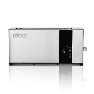 Immagine di Ufesa Plus Delux, Tostapane Acciao Inox, Schermo Digitale LCD, 1050 W, 1 Fessura lunga, Bocca Ampia, 7 Livelli di tostatura