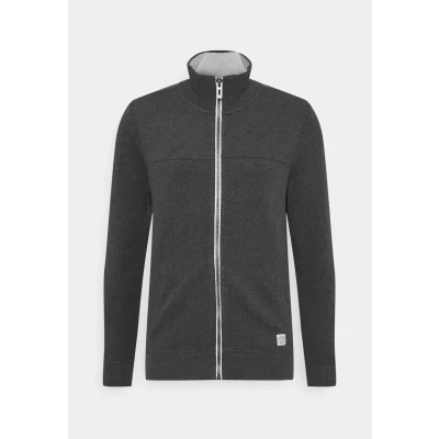 Immagine di TOM Tailor WITH Cutline Felpa con zip, Uomo, Taglia: XXL, Dark grey melange