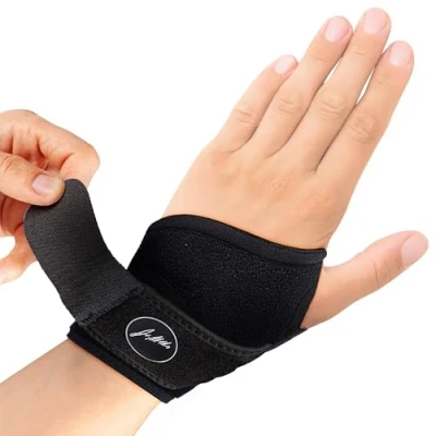 Immagine di Dr. Arthritis Doctor Developed Copper Wrist Brace/Carpal Tunnel/Wrist Support/Wrist Splint/Hand Brace F.D.A. Medical Device &amp; Handbook Night Support for Women Men Right Left hands (Single)