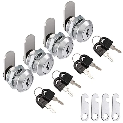 Immagine di Litensh 16mm Serrature a camma in acciaio inossidabile,Sicurezza Mailbox Lock Cabinet Drawer Cam Lock,con chiavi gemelle per le porte gli armadi armadietti e cassette della posta (4, 16 mm)
