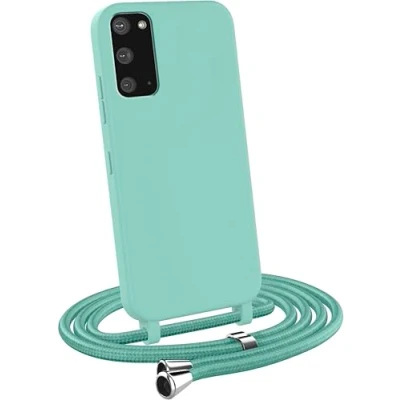 Immagine di MyGadget Cover per Samsung Galaxy S20 Custodia con Corda Case Cordino Opaca Antiurto Laccio Tracolla Practical Stylish Verde menta