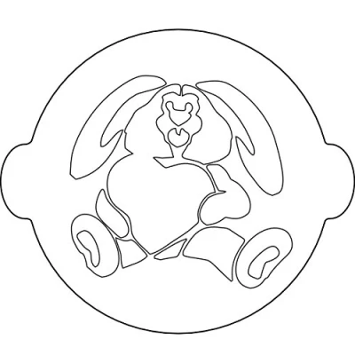 Immagine di Silikomart 70.039.99.0060 Stencil per torte acc063 Coniglio