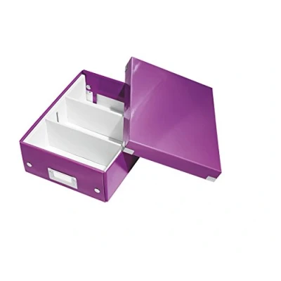 Immagine di Leitz Click &amp; Store WOW Scatola Organizer Piccola, per Archivio e Organizzazione di Cavi Cancelleria, Adatta a Casa Ufficio, Viola, 60570062