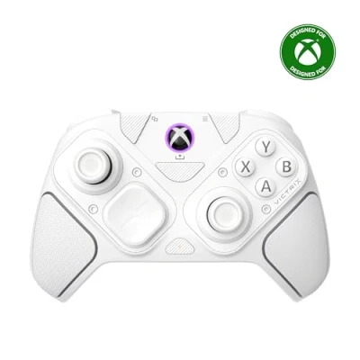 Immagine di Turtle Beach Victrix Pro BFG Reloaded Bianco Controller da gaming modulare wireless per Xbox Series XS, One e Windows PC, Bluetooth, modulo Fightpad, con licenza ufficiale Xbox.