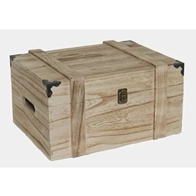 Immagine di Red Hamper Cassetta da Vino per 6 Bottiglie in Legno, Marrone, 19 x 37 27 cm, Dimensioni: (l L H) cm.