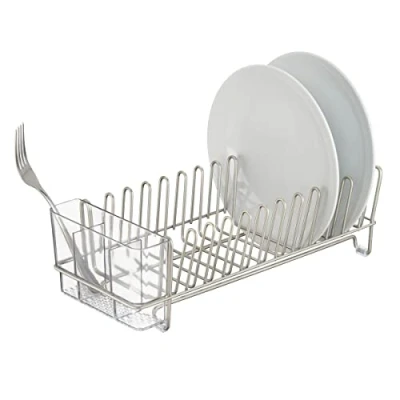 Immagine di iDesign 60115EU Classico Scolapiatti Compatto, Metallo, Argento, 31.75x14x10.25 cm