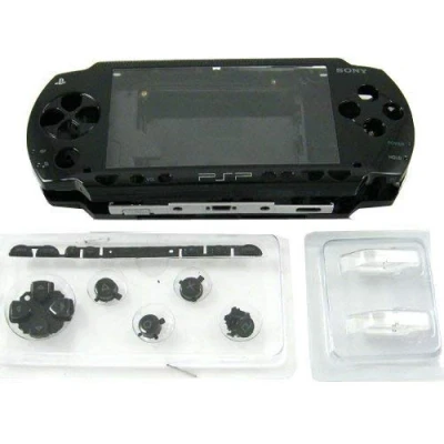 Immagine di OSTENT Sostituzione completa Custodia Mod Case + Bottoni di ricambio Compatibile per Sony PSP 1000 Console Colore Nero