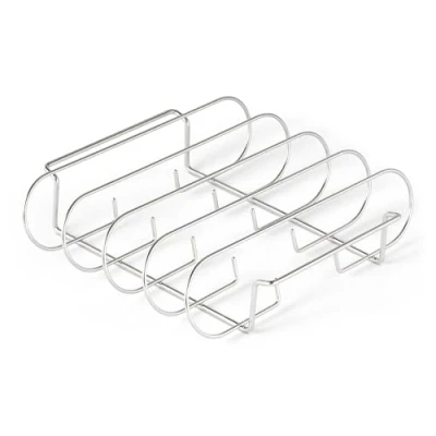 Immagine di Amazon Basics, Supporto per affumicare Costine, Argento, 1 Pezzo