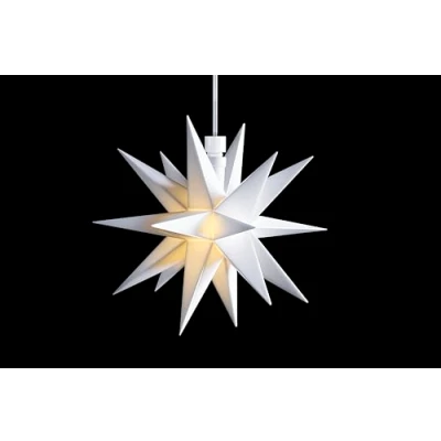 Immagine di Sterntaler stella decorativa a forma di Natale, in plastica, 18 punte, 16 cm, per interni, LED, con timer