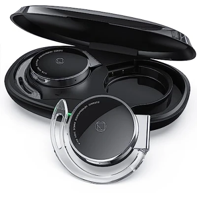 Immagine di On Ear cuffie Bluetooth V5.3 con Clip Sport, wireless sovraurali luce respiratoria, auricolari 4 microfoni, gancio per l&#039;orecchio Comfort Fit
