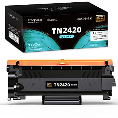 Immagine di iNKPAD TN2420 Compatibile Cartuccia di Sostituzione per Toner Brother MFC L2710DW L2710DN L2750DW HL L2350DW DCP L2510D L2530DW TN 2420 TN2410 (1 Nero)