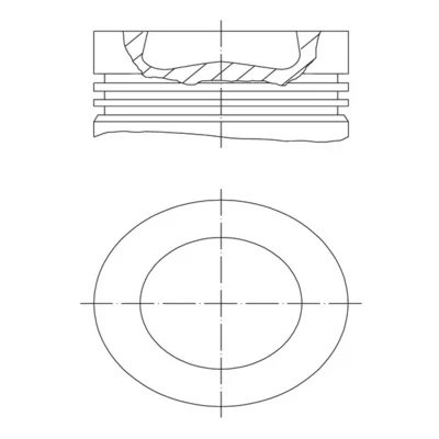 Immagine di MAHLE ORIGINAL 028 PI 00121 000 Pistone 79,51 con porta fascia elastica, canale raffreddamento VOLKSWAGEN: Polo V Hatchback, GOLF 6, Caddy 3