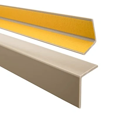 Immagine di Profilo angolare QUEST 40x40mm, Listello di protezione in plastica flessibile Striscia autoadesiva Riparo dei profili angolari e bordi, facile da installare, Beige, 200cm