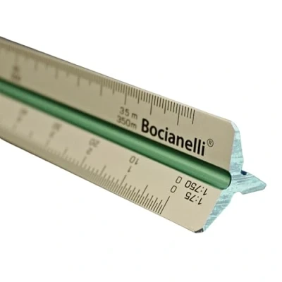 Immagine di 30 cm Scalimetro in Alluminio Righello Triangolare Professionale 1:10 1:20 1:25 1:50 1:75 1:125 1:100 1:200 1:250 1:500 1:750 1:1250 Disegno Tecnico Architettura Ingegneria