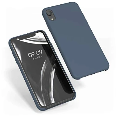 Immagine di kwmobile Cover per Apple iPhone XR Custodia Back Case Smartphone in Silicone TPU Protezione Gommata ardesia scuro