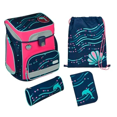 Immagine di Scooli Set di zaini EasyFit Glow Edition Dotty Dolphin