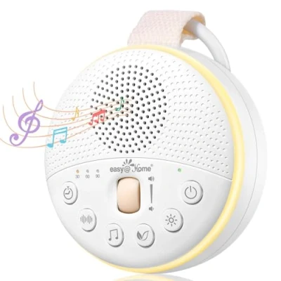 Immagine di Aggiornato Rumori Bianchi per Neonato Portatile: Easy@Home 34 Suoni Rumore Bianco con Luce Notturna a 3 Modalità, White Noise Machine Dormire, Viaggi, Asili Nido, USB Ricaricabile, Timer