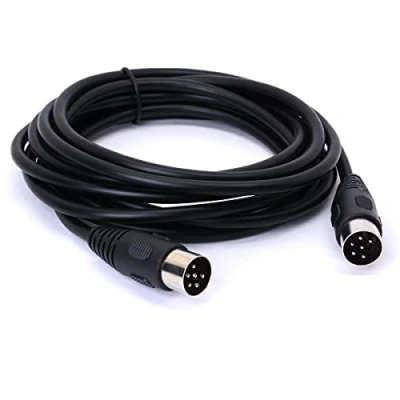 Immagine di cavo Midi DIN 6 pin maschio a adattatore convertitore strumento 6pin audio per microfono chitarra (3 metri/9,8 piedi)