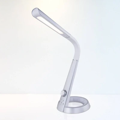 Immagine di Globo Lampada LED da tavolo Mitti, USB, argento/bianco